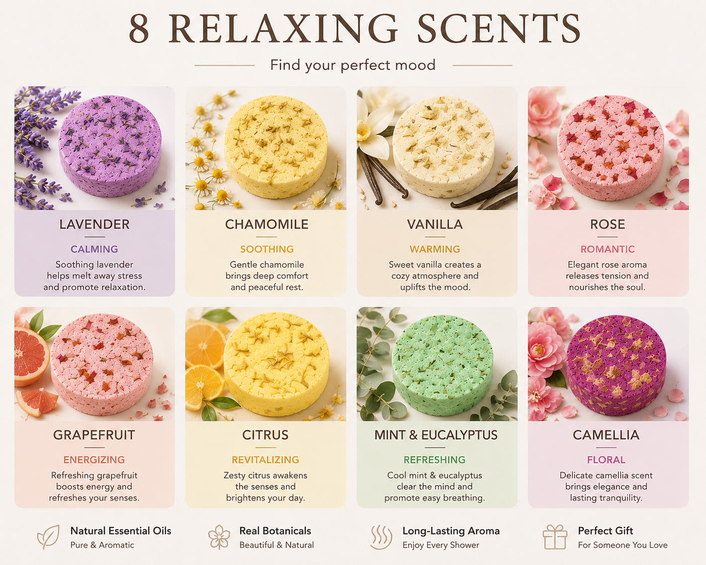 Rose Shower Steamers | 8 Pack