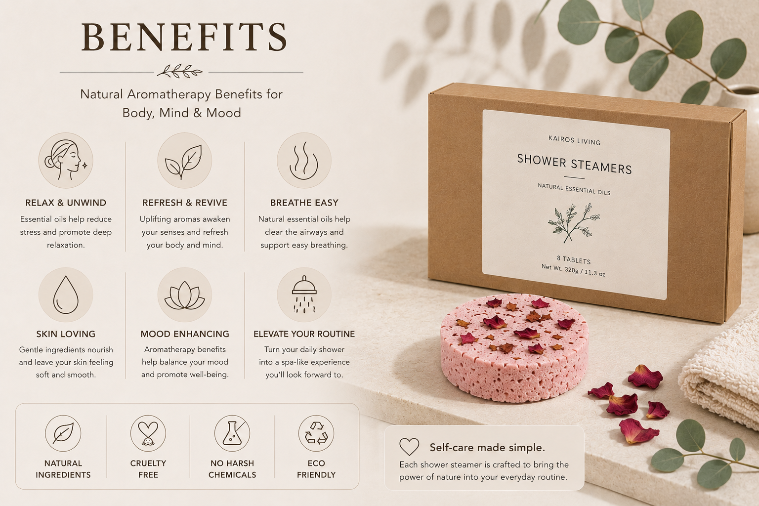Rose Shower Steamers | 8 Pack